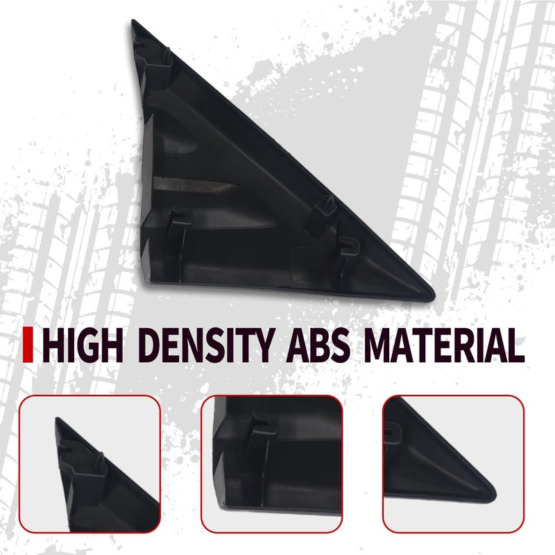 APASQRO Exterior Fender Upper A-Pillar Mirror Corner Molding Panel Plastic Trim Fits For Transit 150 250 350 350HD 2015 2016 2017 2018 2019 2020 2021, Left Side - Image 3